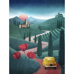 Ilustrace Tuscany, Emel Tunaboylu, 30 × 40 cm
