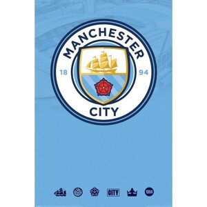 Plakát, Obraz - Manchester City - Club Crest, 61 × 91.5 cm