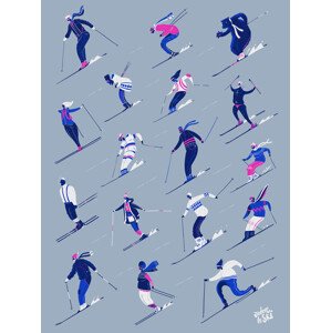 Ilustrace Adore Le Ski, Mark Harrison, 30 × 40 cm