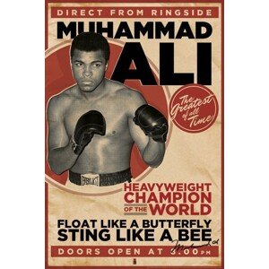 Plakát, Obraz - Muhammad Ali - vintage, 61 × 91.5 cm