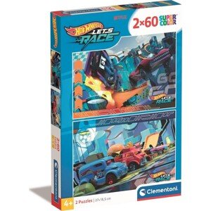Puzzle Hot Wheels, (2x) 60 ks