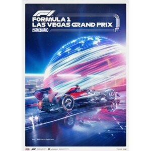 Umělecký tisk Formula 1 - Las Vegas Grand Prix - City of Lights - 2023, Automobilist, 50 × 70 cm