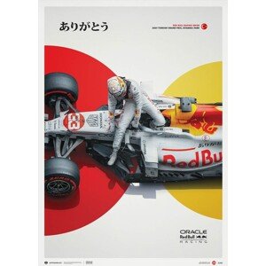 Umělecký tisk Oracle Red Bull Racing - The White Bull - Honda Livery - Turkish Grand Prix - 2021, Automobilist, 50 × 70 cm