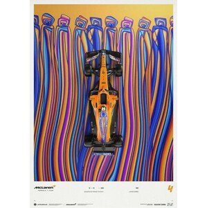 Umělecký tisk McLAREN X VUSE - LANDO NORRIS - DRIVEN BY CHANGE 2021, Automobilist, 50 × 70 cm