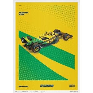 Umělecký tisk McLaren Formula 1 Team - Ayrton Senna - Modern Icon - Monaco Grand Prix - 2024, Automobilist, 50 × 70 cm