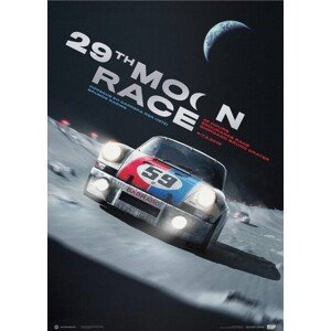 Umělecký tisk Porsche 911 Carrera RSR - 29th Moon Race - 2078, Automobilist, 50 × 70 cm