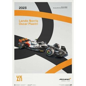 Umělecký tisk McLaren Racing - MCL60 - 60th Anniversary - 2023, Automobilist, 50 × 70 cm