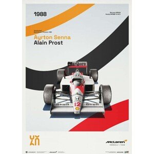 Umělecký tisk McLaren Racing - MP4/4 - 60th Anniversary - 1988, Automobilist, 50 × 70 cm