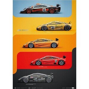 Umělecký tisk McLaren F1 GTR - Family, Automobilist, 50 × 70 cm