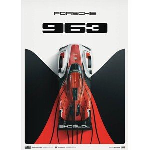 Umělecký tisk Porsche 963 - 2024, 50 × 70 cm