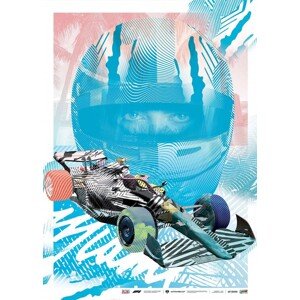 Umělecký tisk Formula 1® Print Store Artist Series - Miami Edition - 2ALAS - Blue, 50 × 70 cm