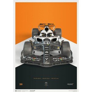 Umělecký tisk McLaren Formula 1 Team - Oscar Piastri - The Triple Crown Livery - 60th Anniversary - 2023, Automobilist, 50 × 70 cm