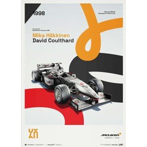 Umělecký tisk McLaren Racing - MP4/13 - 60th Anniversary - 1998, Automobilist, 50 × 70 cm
