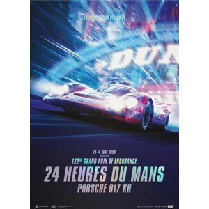 Umělecký tisk Porsche 917 KH - Future - 24h Le Mans - 2054, 50 × 70 cm