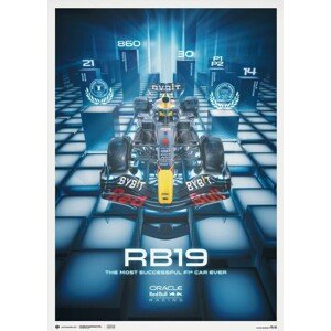 Umělecký tisk Oracle Red Bull Racing - RB19 - The Most Successful F1 Car Ever - 2023, Automobilist, 50 × 70 cm