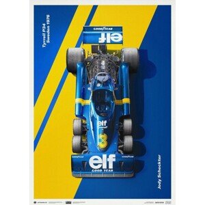 Umělecký tisk Tyrrell P34 - Jody Scheckter - Swedish Grand Prix - 1976, Automobilist, 50 × 70 cm