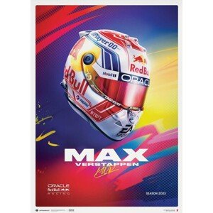 Umělecký tisk Oracle Red Bull Racing - Max Verstappen - Helmet - 2023, Automobilist, 50 × 70 cm
