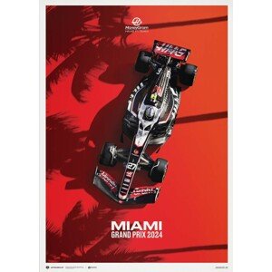 Umělecký tisk MoneyGram Haas F1 Team - Miami Grand Prix - 2024, Automobilist, 50 × 70 cm