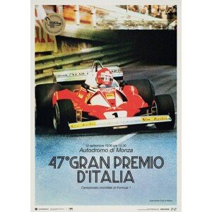 Umělecký tisk Monza Circuit - 100 Years Anniversary - 1976, Automobilist, 50 × 70 cm