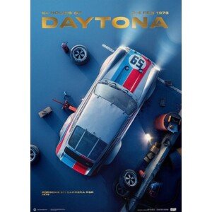 Umělecký tisk Porsche 911 Carrera RSR - 24H of Daytona - 1973, Automobilist, 50 × 70 cm
