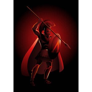 Ilustrace Ancient Greek Warrior, rudall30, 30 × 40 cm