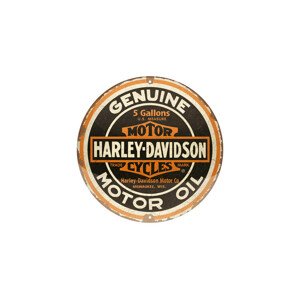 Plechová cedule Harley-Davidson, Ø 35 cm