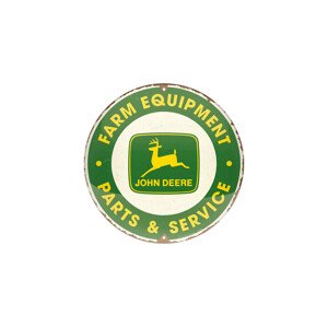 Plechová cedule John Deere, Ø 35 cm