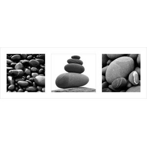 Umělecký tisk Stones Triptych, 95 × 33 cm