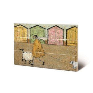 Dřevěný obraz Sam Toft -  Along the Prom, 59 × 40 cm
