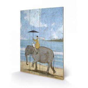 Dřevěný obraz Sam Toft - On The Edge Of The Sand, 40 × 59 cm