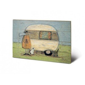 Dřevěný obraz SAM TOFT - home from home, Sam Toft, 59 × 40 cm