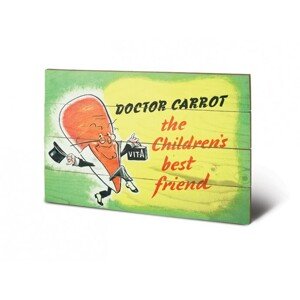 Dřevěný obraz IWM - doctor carrot, 59 × 40 cm