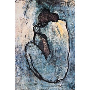 Plakát, Obraz - Pablo Picasso - modrý akt 1902, 61 × 91.5 cm