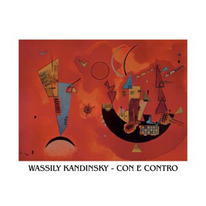 Umělecký tisk Pro a Proti, Wassily Kandinsky, 70 × 50 cm
