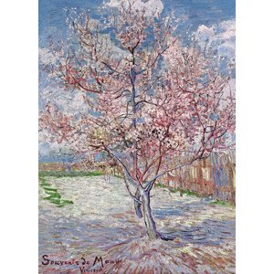 Umělecký tisk Souvenir de Mauve - Růžová broskvoň v květu, 1888, Vincent van Gogh, 24 × 30 cm