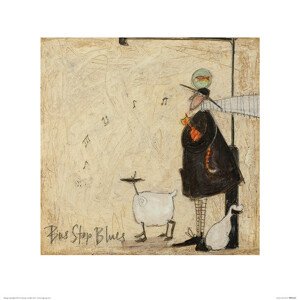 Umělecký tisk Sam Toft - Bus Stop Blues, 40 × 40 cm