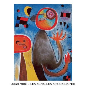 Umělecký tisk Žebřík křížící nebe, Joan Miró, 24 × 30 cm
