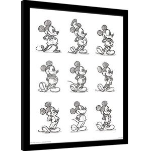 Obraz na zeď - Myšák Mickey (Mickey Mouse) - Sketched Multi, 34.3 × 44.5 cm