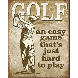 Plechová cedule Golf - Easy Game, 31.5 × 40 cm