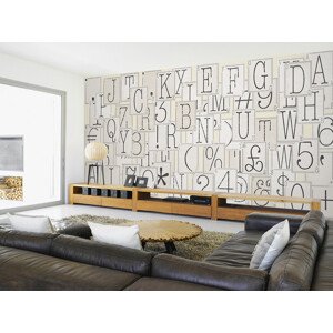 Fototapeta, Tapeta Letters, 1760 × 37.5 cm, 64 ks