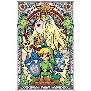 Plakát, Obraz - Legend Of Zelda - Stained Glass, 61 × 91.5 cm