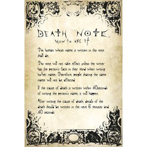 Plakát, Obraz - Death Note - Rules, 61 × 91.5 cm