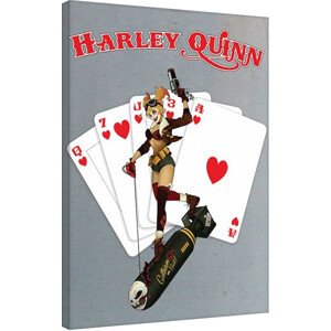 Obraz na plátně DC Comics - Harley Quinn - Cards, 2 - 60×80 cm