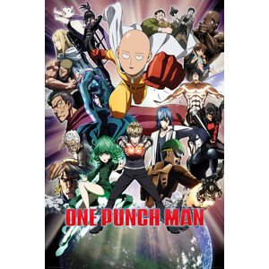 Plakát, Obraz - One Punch Man - Collage, 61 × 91.5 cm