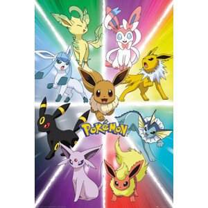 Plakát, Obraz - Pokemon - Eevee Evolution, 61 × 91.5 cm