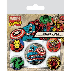 Plackový set Marvel Retro - Captain America