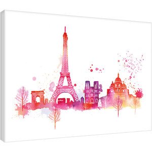 Obraz na plátně Summer Thornton - Paris Skyline, 2 - 80×60 cm