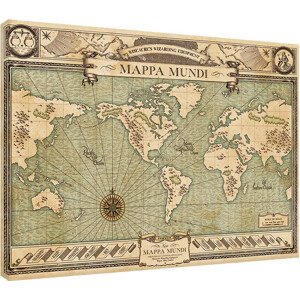 Obraz na plátně Fantastická zvířata a kde je najít - Mappa Mundi, 2 - 80×60 cm