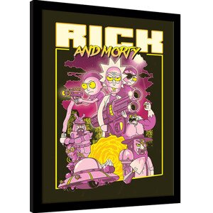 Obraz na zeď - Rick and Morty – 80s Action Movie, 34.3 × 44.5 cm