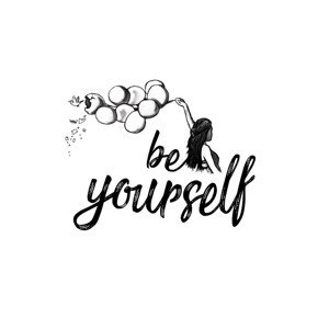 Ilustrace Be yourself - White, 30 × 40 cm